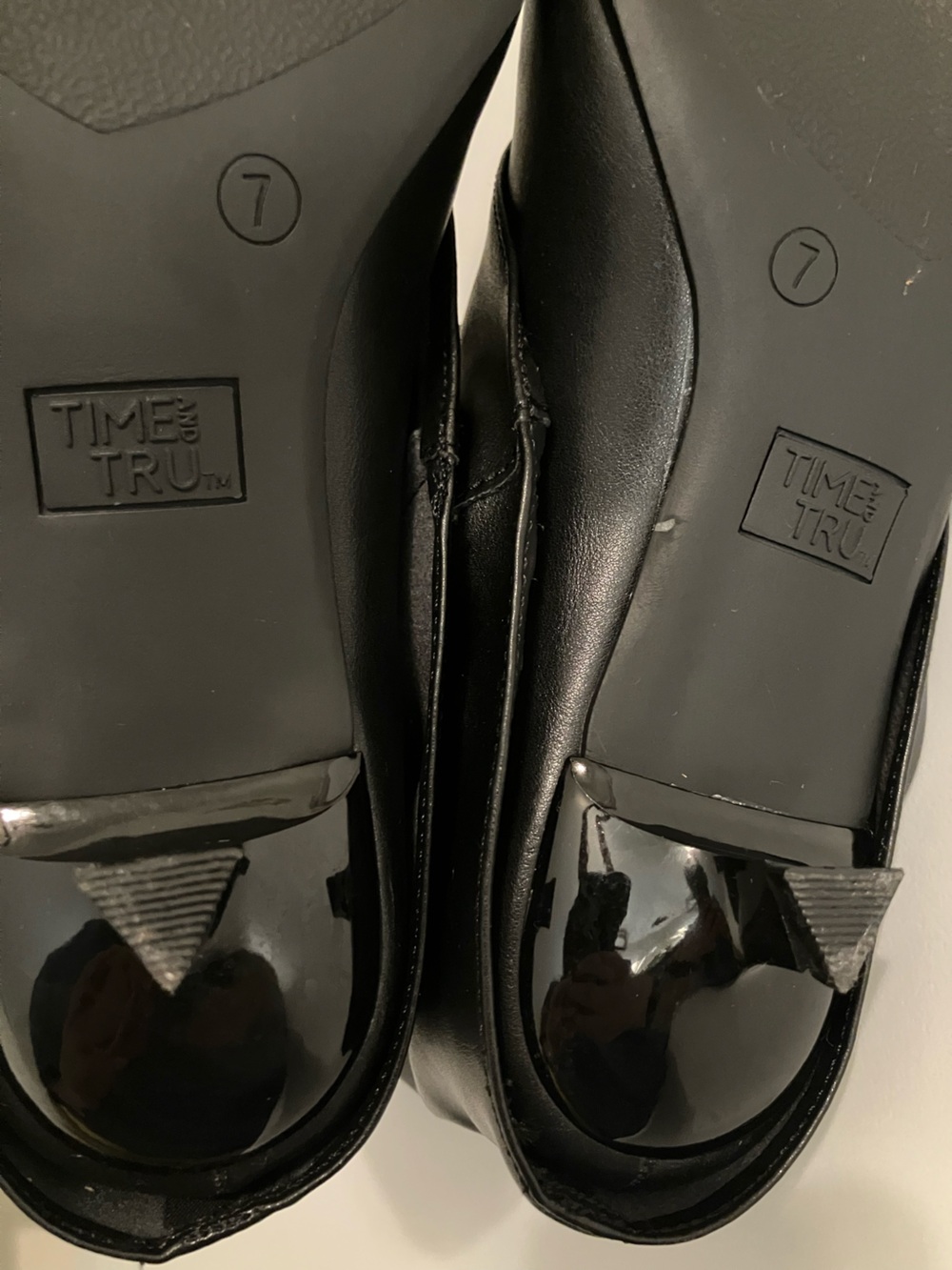 Time & Tru Black Faux-Leather Kitten Heel Ankle Boots Size 7 NWOT - Picture 12 of 12